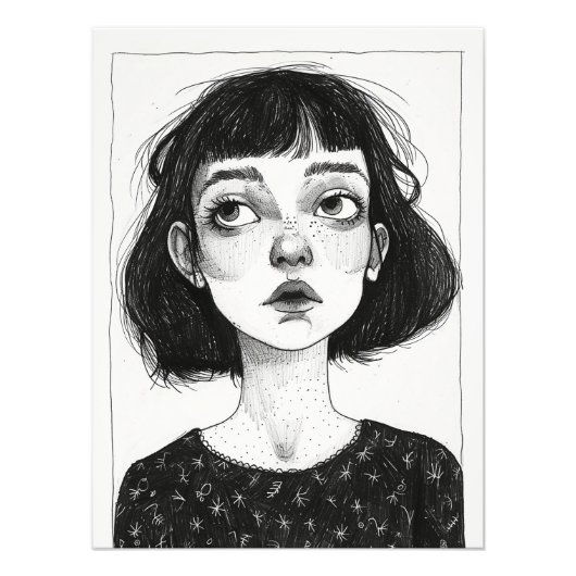 Impression Photo Portrait d'une fille ado. (Devant)