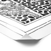 Impression Photo Portrait d'une fille avec des fleurs à l'arrière - (Coin)