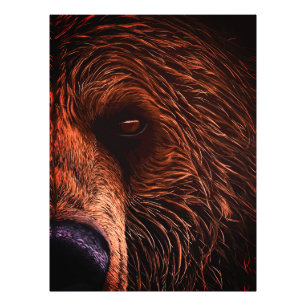 Impression Photo Portrait majestueux d'ours – Art d'animal sauvage