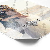 Impression Photo Portrait mariage | Code QR du monogramme (Coin)