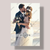 Impression Photo Portrait mariage | Code QR du monogramme