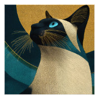 Portrait mosaïque siamois
