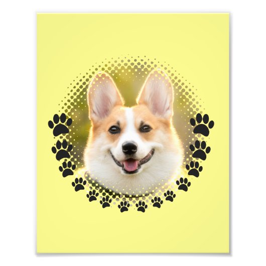 Impression Photo Portrait personnalisé de chien (Devant)