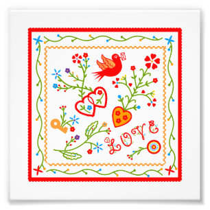 Impression Photo Portugais amoureux de folk mouchoirs motif