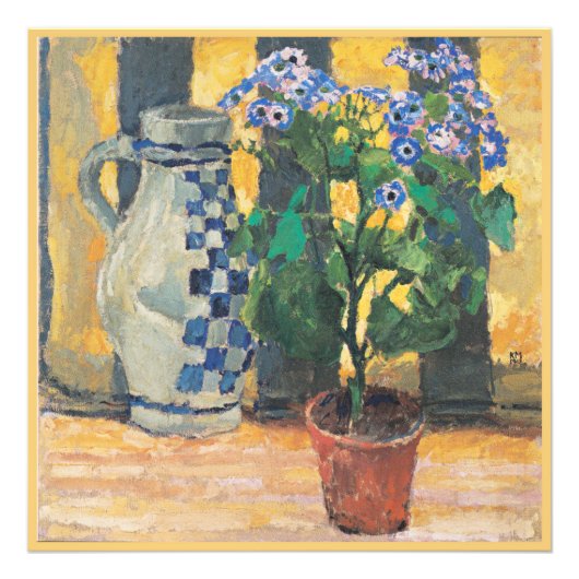 Impression Photo Pot à fleurs et Jug en céramique, peinture de la v (Devant)