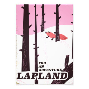 Impression Photo Pour une affiche vintage d'aventure en Laponie