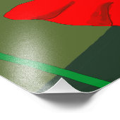 Impression Photo Prairie de coquelicots au coucher du soleil  (Coin)