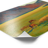 Impression Photo Pré et Chevaux par Maynard Dixon (Coin)