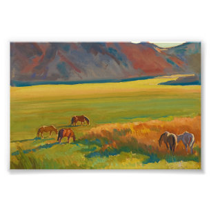 Impression Photo Pré et Chevaux par Maynard Dixon