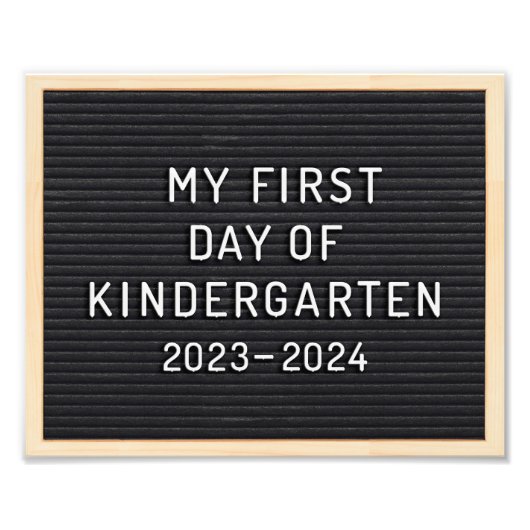 Impression Photo Premier jour de maternelle signe Premier jour d'éc (Devant)