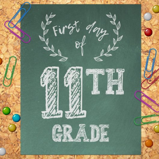 Impression Photo Premier jour d'école, 1er jour de 11e année, Junio