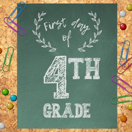 Impression Photo Premier jour Retour à l'école, 1er jour de 4e anné