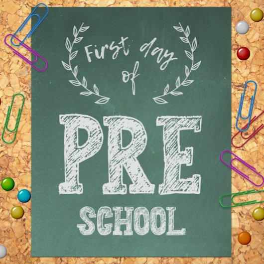 Impression Photo Premier jour Retour à l'école, 1er jour Pré-K, pré