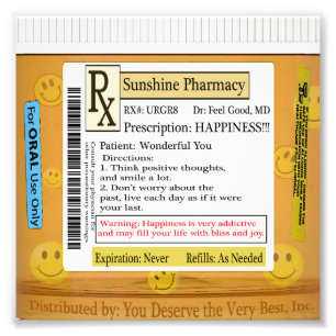 Impression Photo Prescription de RX pour le bonheur