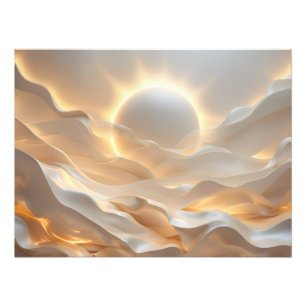 Impression Photo Présence Solaire Libre – Horizon Doré Abstrait P