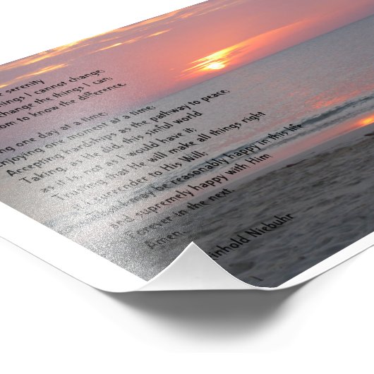 Impression Photo Prière de sérénité (Coin)