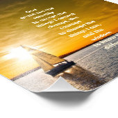 Impression Photo Prière de sérénité : Bateau à voile en Océan, Forc (Coin)