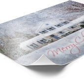 Impression Photo Primitive Winter Snow Country Rustic Open House (Coin)