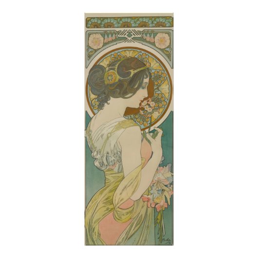 Impression Photo Primrose par Alphonse Mucha (Devant)