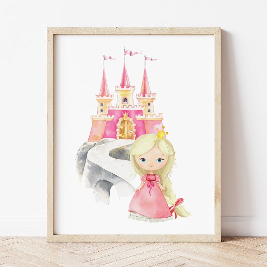 Impression Photo Princesse, Cheveux Blonde, Château, Couronne, Peti