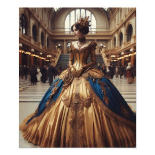 Impression Photo Princesse dorée Steampunk Victorien Industriel