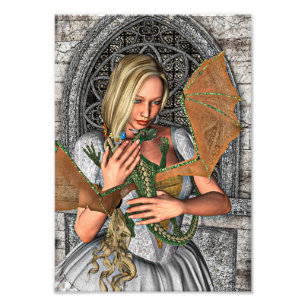 Impression Photo Princesse et Dragon