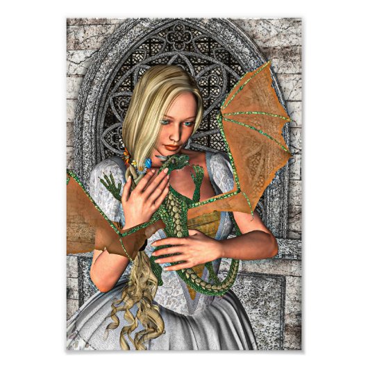 Impression Photo Princesse et Dragon (Devant)