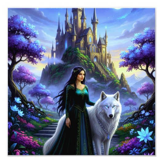 Impression Photo Princesse et Loup (Devant)