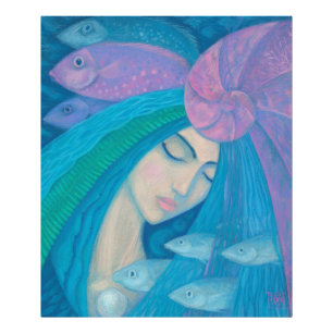 Impression Photo Princesse Sirène, Imaginaire sous-marin, Bleu rose