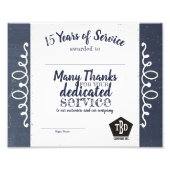 Impression Photo Prix universel d'anniversaire de l'employé de Chal (Devant)