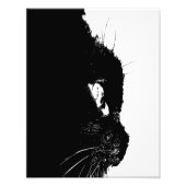Impression Photo Profil de chat Silhouette Abstrait sans cadre (Devant)