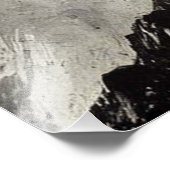 Impression Photo Profil de l'homme avec double exposition Mountain  (Coin)