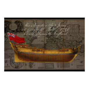 Impression Photo Profil de peinture du navire Jersey