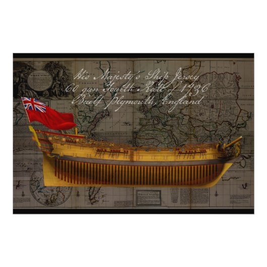 Impression Photo Profil de peinture du navire Jersey (Devant)