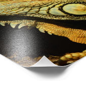 Impression Photo Profil d'une Iguana verte (Coin)