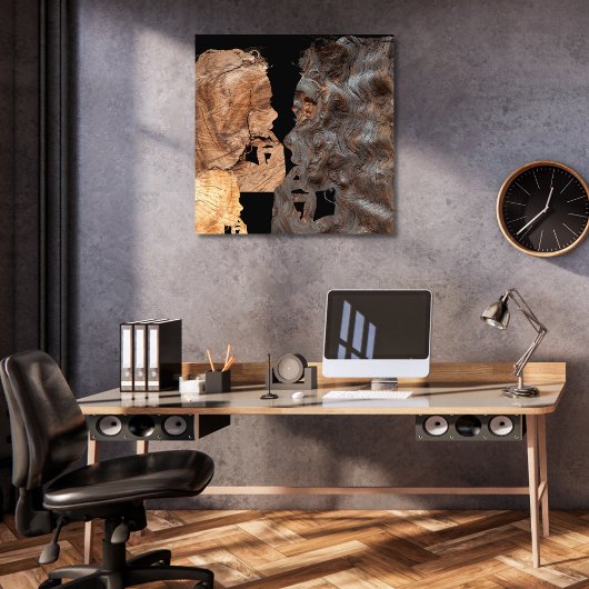 Impression Photo Profil femme Perplex - Wood