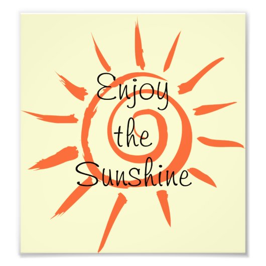 Impression Photo Profitez du soleil (Devant)