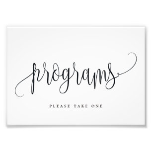 Impression Photo Programmes de mariage Signer Choisissez votre tail
