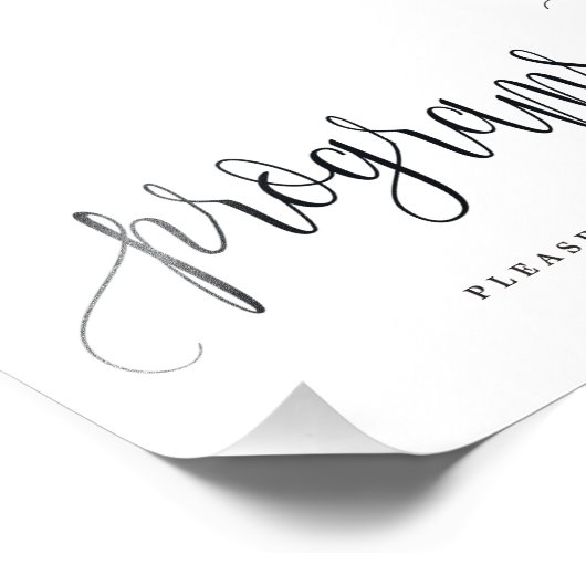 Impression Photo Programmes de mariage Signer Choisissez votre tail (Coin)