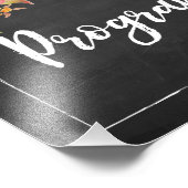 Impression Photo Programmes Panneau Rustique Chalkboard Floral Mari