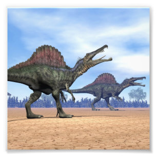 Impression Photo Promenade de dinosaures de Spinosaurus - 3D