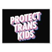 Impression Photo Protéger les enfants trans LGBTI+ Fière Mois des d (Devant)