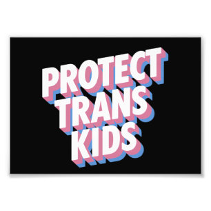 Impression Photo Protéger les enfants trans LGBTI+ Fière Mois des d