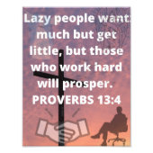 IMPRESSION PHOTO PROVERBES 13:4 (Devant)