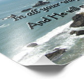 Impression Photo Proverbes 3:5-6 sur un Arrière - plan de la côte r (Coin)