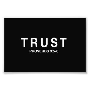 Impression Photo Proverbes de confiance 3:5-6