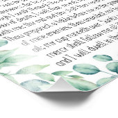 Impression Photo Psaume 23 Le Seigneur Est Mon Berger, Eucalyptus (Coin)