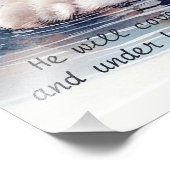 Impression Photo Psaume 91:4 Ailes Protection de Dieu Bible Écritur (Coin)