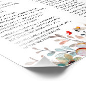 Impression Photo Psaume 91 Bible Écriture Florale (Coin)