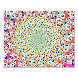 Impression Photo Psychédélique Rainbow Eyes Mandala